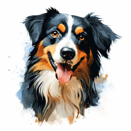 Simple dog in Oil painting style