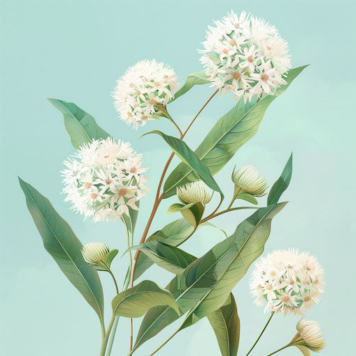 Realistic July clipart on flat, serene aqua background