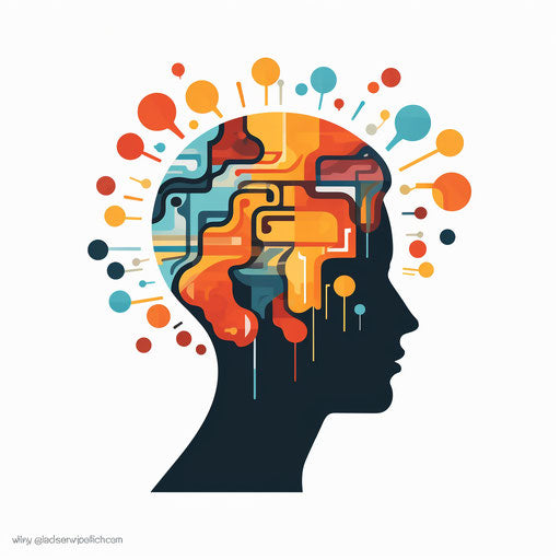 Mind illustration in Minimalist style, on a white background