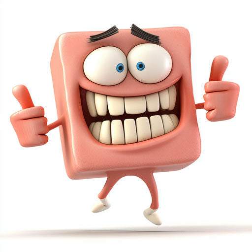 Humorous caricature of an eraser caricature clipart with human characteristics