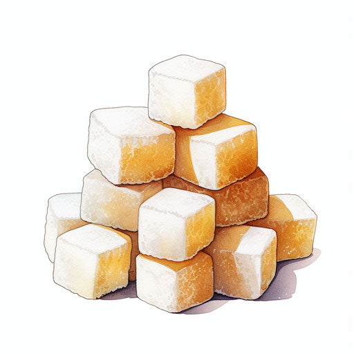 Sugar clipart in the style of Oil painting