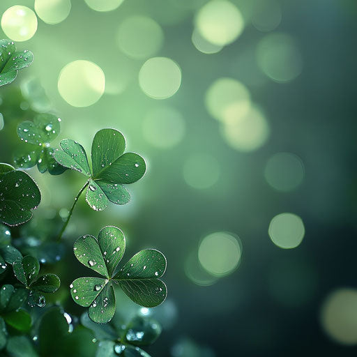 Green shamrock on background, St Patrick's Day theme, phone wallpaper