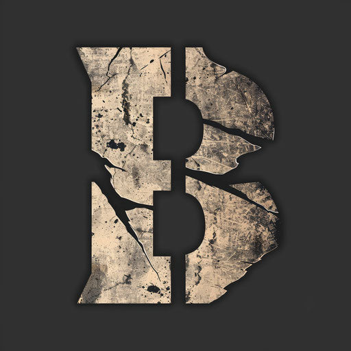 Bold font with crack, name placeholder