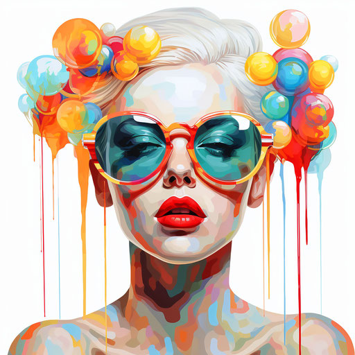 Pop it clipart in the style of Oil painting