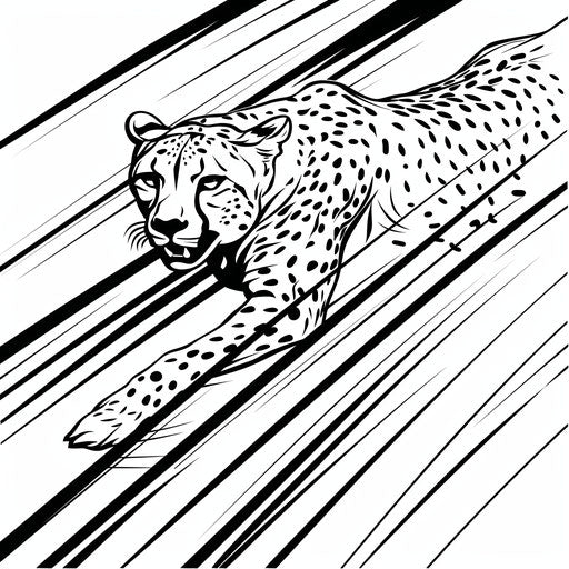 Fast run of the cheetah