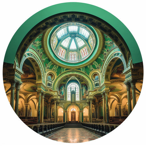 St Joseph's Basilica of St Jesus Round Sticker