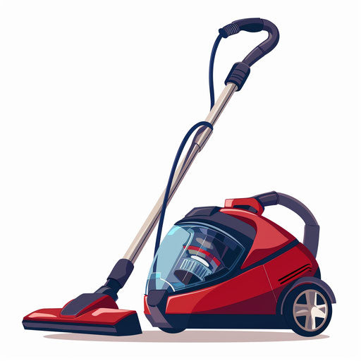 Realistic vacuum clipart on white flat background