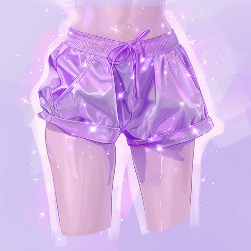 Shorts clipart with a realistic touch on soft lavender background