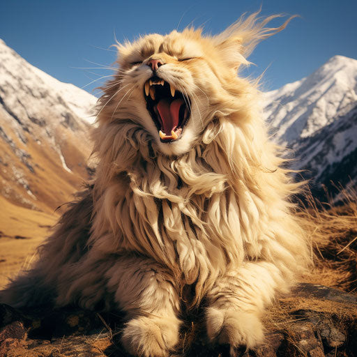 Himalayan cat meowing