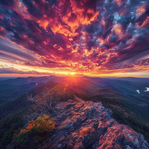 Vibrant sunrise at Devil's Head, North Carolina