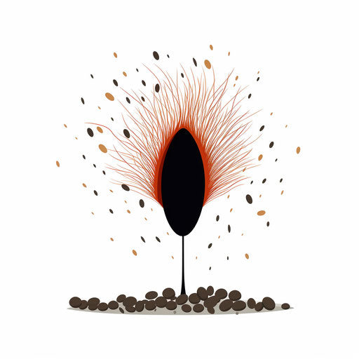 Minimalist seed clipart on white background