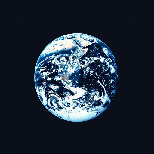 Earth from space logo with designated name space