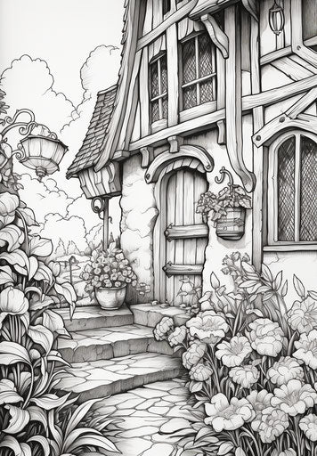 Adult nature coloring pages, Parisian vignettes and potpourri