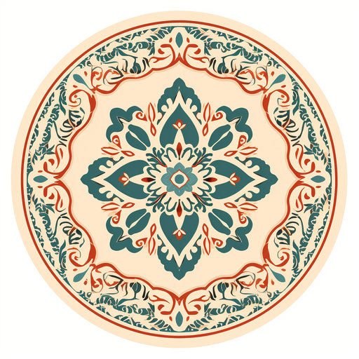 Minimalist style carpet on white background