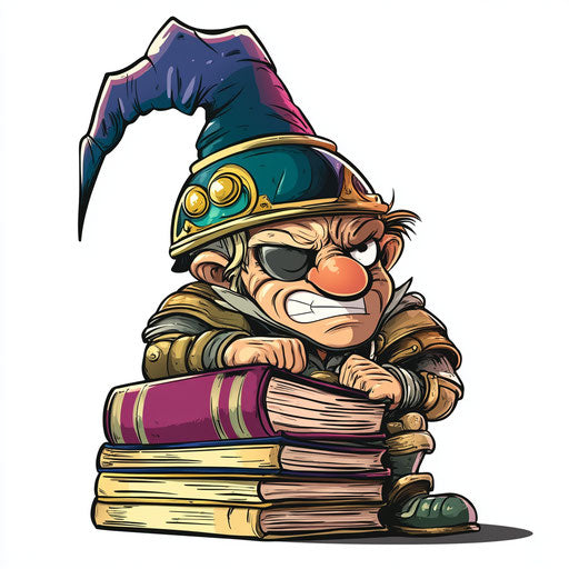 Humorous caricature of a helmet clipart with human characteristics