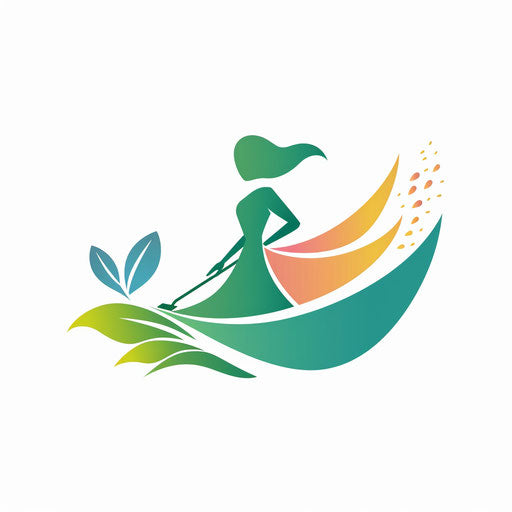 Minimalist cleaning logo with clean lines on white background