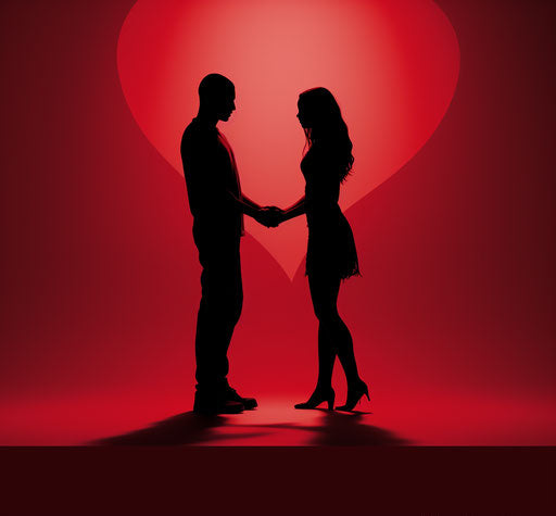 Valentine's Day images for girlfriend, silhouette style