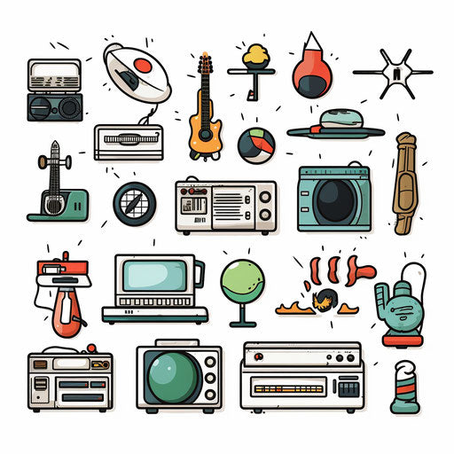 Minimalist clipart on white background