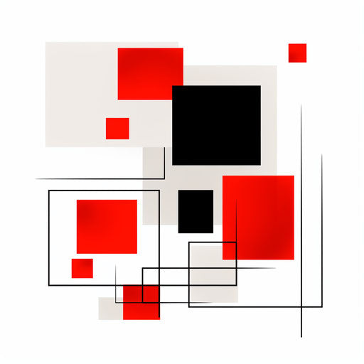 Square clipart in the Minimalist style, on white background