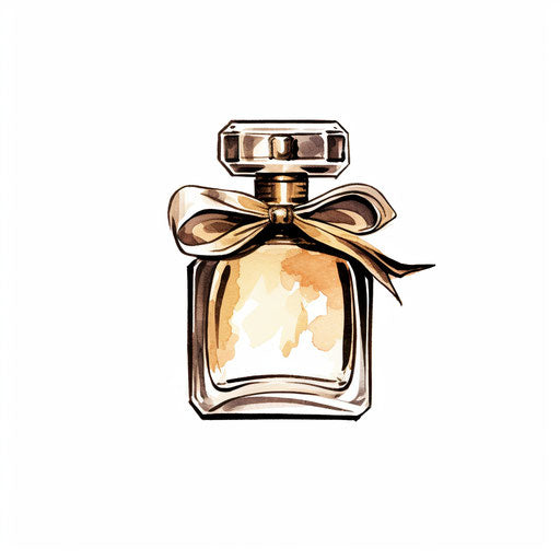 Perfume clipart in Minimalist style, on white background