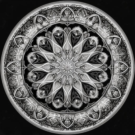 Intricate mandala patterns, in the style of Guy Aitchison
