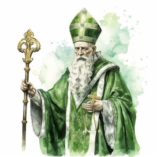 St Patrick's clipart in the style of Oil painting, on a white background