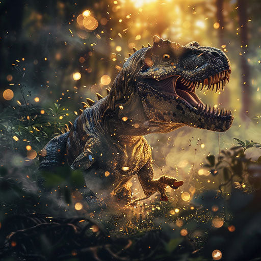 T-rex in a magical primeval setting