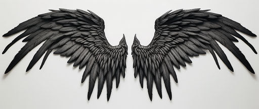 Angel wings tattoo design and sketch