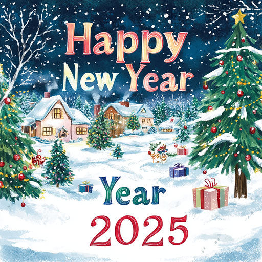 New Year greeting card for 2025