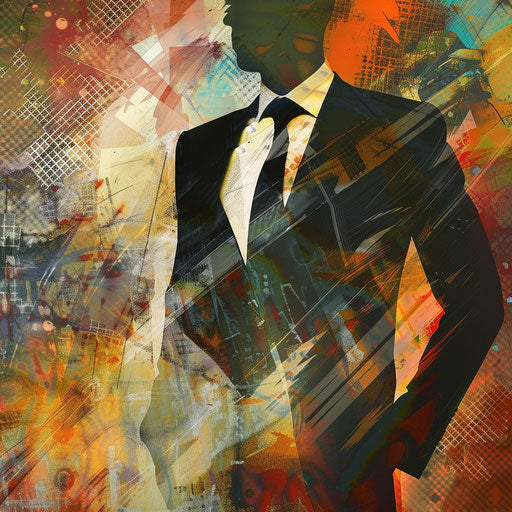 Businessman in an artistic and abstract setting