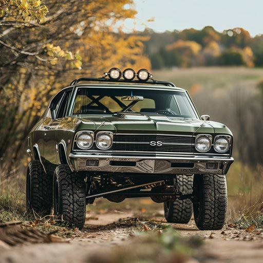 1969 off-road Chevrolet Chevelle SS with raised suspension