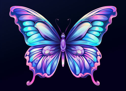 Eye-catching purple and blue butterfly