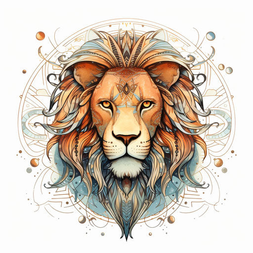 Leo zodiac symbol on white background