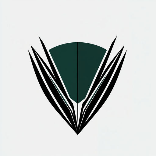 Creative cricket logo with stylized pitch icon and elegant typography, in dark green and black, on flat light gray background