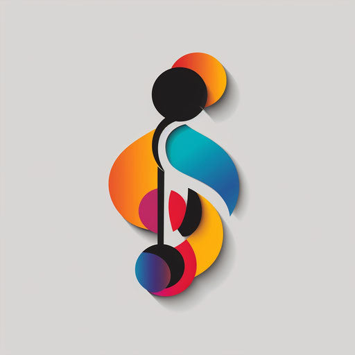 Modern doctor logo with abstract shapes and vibrant colors