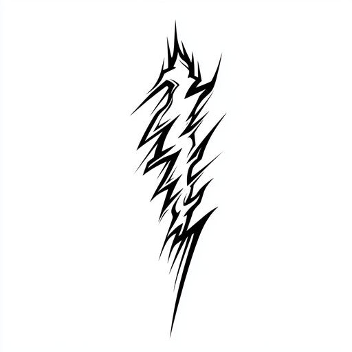 Bold lightning bolt for men's tattoo