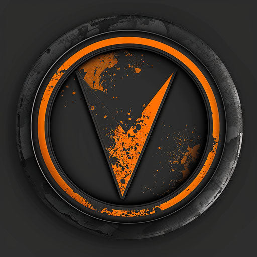 Original Vans logo in black and orange on dark gray background