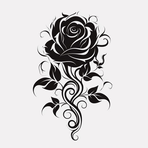 Download black rose tattoo designs