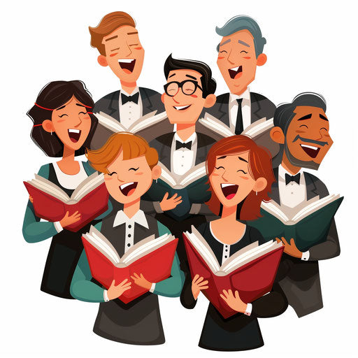 Photo Realistic Choir Clipart on Flat White Background