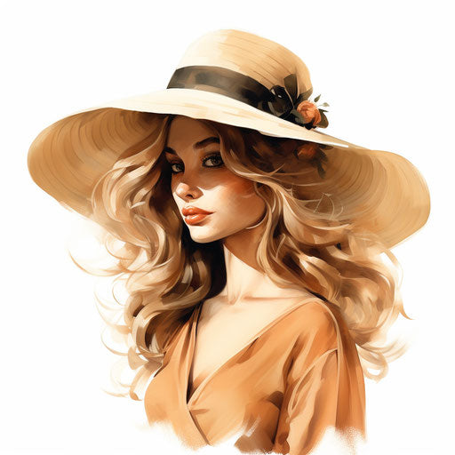 Illustration of hat in the style of Chiaroscuro Art