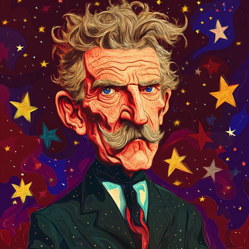 Customizable Ambrose Bierce Caricature Clipart for Unique Creations