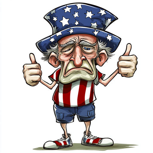 Creative 4th Of July Caricature Clipart in Vector and 4K Formats