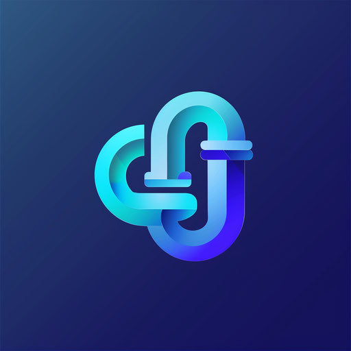 Sleek plumbing logo with clean lines and blue gradient background