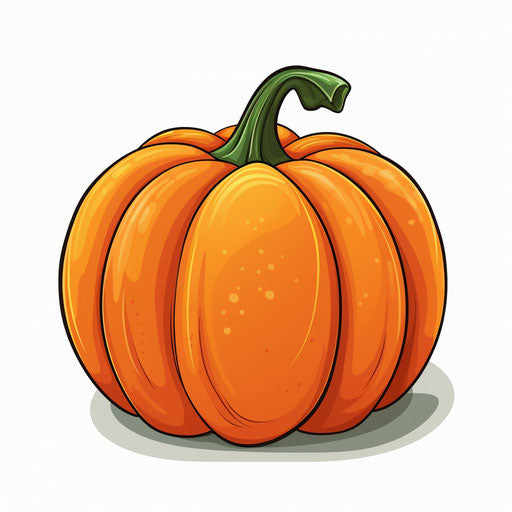 Minimalist style pumpkin on white background