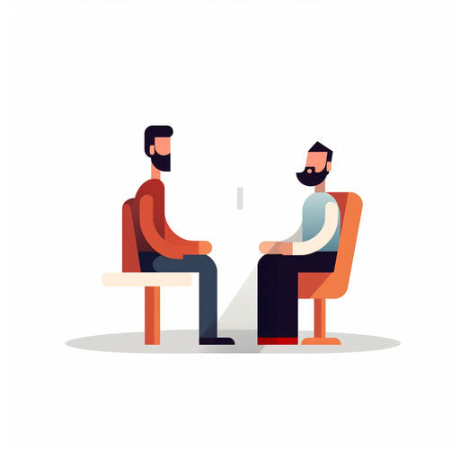 Minimalist therapy clipart on white background