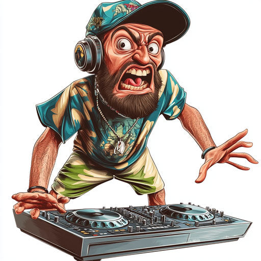 Customizable Dj Caricature Clipart for Unique Creations