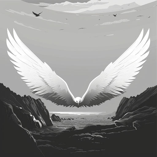 Realistic scenery clipart with flat random background