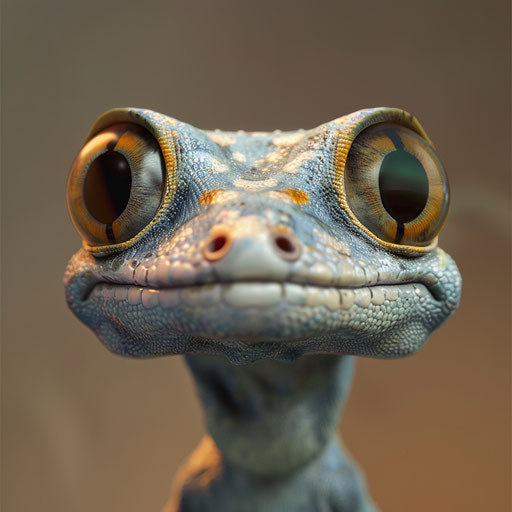 Gecko lizard with a playful expression