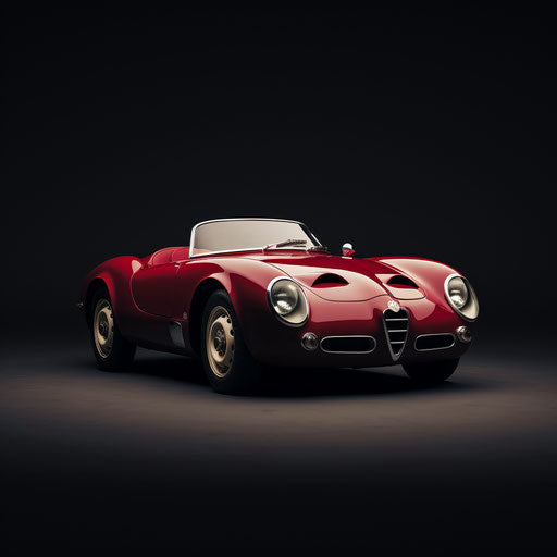 Classic 2-seater Alfa Romeo side view