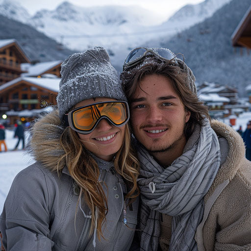 Resting at Rosa Khutor ski resort at golden hour